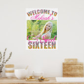 Candy Theme 16 . Geburtstag Geburtstag WELCOME SIG Poster (Küche)