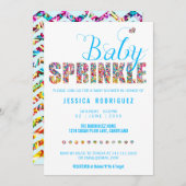 Candy Theme Baby SPRINKLE Duschkopf Boy Einladung (Vorne/Hinten)