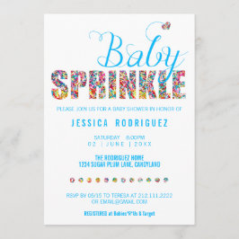 Candy Theme Baby SPRINKLE Duschkopf Boy Einladung