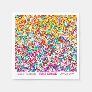 Candy Theme Party Napkin Sprinkles Sweet 16 Serviette
