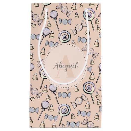 Candy Theme Pastel Orange Kleine Geschenktüte (Vorderseite)