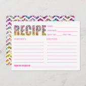 Candy Theme RECIPE CARD Post Card Einladung (Vorne/Hinten)