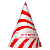 Candy Theme Red White Geburtstagsfeier Partyhütchen (Links)