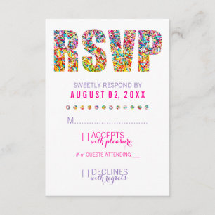 Candy Theme RSVP-Karte RSVP Karte