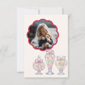 Candy Theme Sweet Kids Valentine Photo Karte (Rückseite)