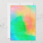 Candy Themed Girl's Colorful Rainbow Birthday Einladung (Rückseite)