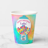 Candy Themed Girl's Colorful Rainbow Birthday Pappbecher (Vorderseite)