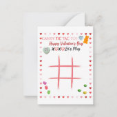 Candy Tic Tac Toe Valentine Mitteilungskarte (Vorderseite)