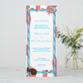 Candy "Ticket" Einladung/Menükarte Einladung (Stehend Vorderseite)