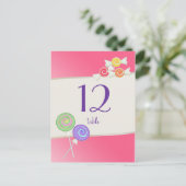 Candy Tischnummer Watermelon Pink (Stehend Vorderseite)