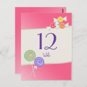 Candy Tischnummer Watermelon Pink (Vorne/Hinten)