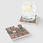 Candy Train Weihnachten Steinuntersetzer (Seitenansicht)