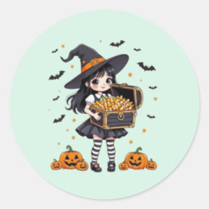 Candy Treasure Runder Aufkleber