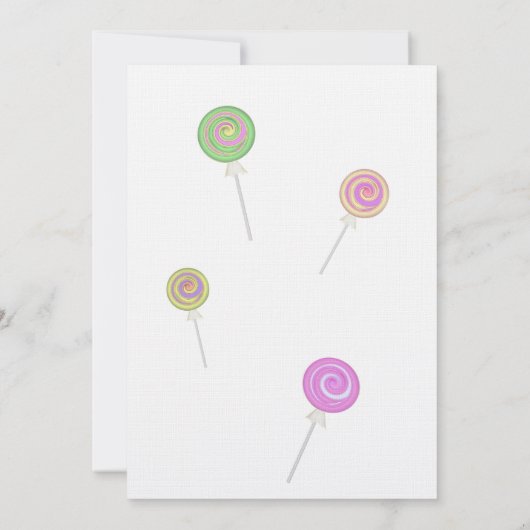 Candy Treasures Bat Mitzvah Einladung (Rückseite)