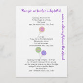 Candy Treasures Events und Informationen Begleitkarte (Vorderseite)