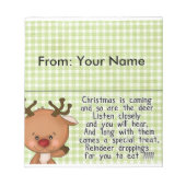 Candy Treats Bag Topper Notizblock (Vorderseite)