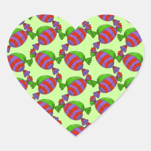 Candy Tree - Maßgeschneidert Herz-Aufkleber (Vorderseite)