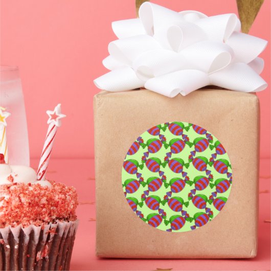 Candy Tree - Maßgeschneidert Runder Aufkleber (Party)