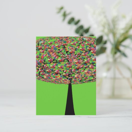 Candy Tree Postkarte (Stehend Vorderseite)