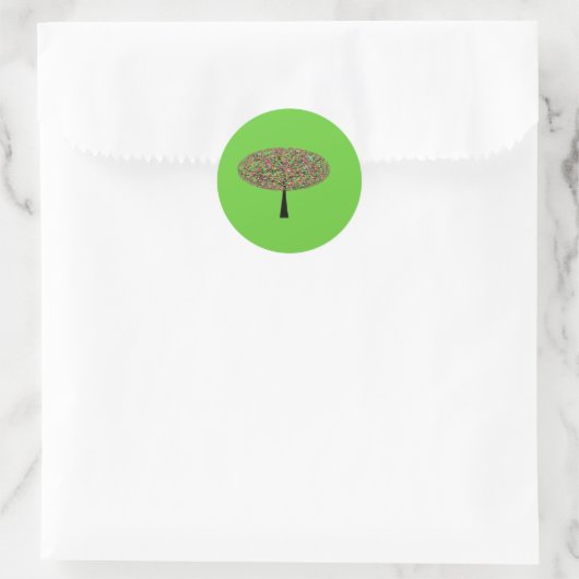 Candy Tree Runder Aufkleber (Tasche)