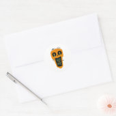 Candy Trick oder Treat Funny Pumpkin Halloween Jun Runder Aufkleber (Umschlag)