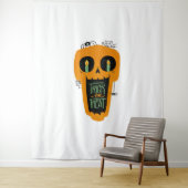 Candy Trick oder Treat Funny Pumpkin Halloween Jun Wandteppich (Beispiel)