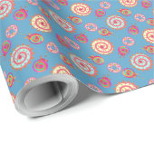 Candy und Cakes Blue Geschenkpapier (Rolleneckpunkt)