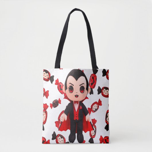 Candy und Dracula Niedlich Spooky Halloween Tasche (Vorderseite)