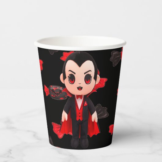 Candy und Dracula Niedlich Spooky Pappbecher (Vorderseite)