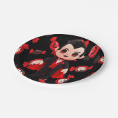 Candy und Dracula Niedlich Spooky Pappteller (Schrägansicht)