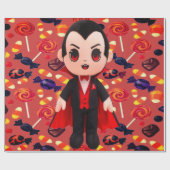 Candy und Dracula Niedlich Spooky zu Halloween Geschenkpapier (Flach)
