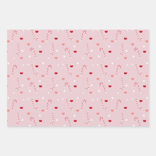Candy und Sternmuster Geschenkpapier Set (Vorderseite)