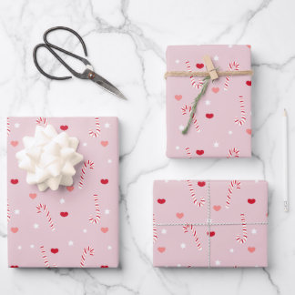 Candy und Sternmuster Geschenkpapier Set