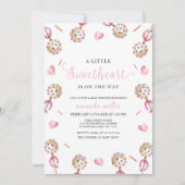 Candy Valentine Little Sweetheat Baby Shower Einladung (Vorderseite)