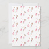 Candy Valentine Little Sweetheat Baby Shower Einladung (Rückseite)