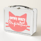 Candy verrückt rosa metall brotdose (Vorderseite)