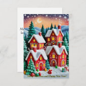 Candy Village Einladung (Vorne/Hinten)