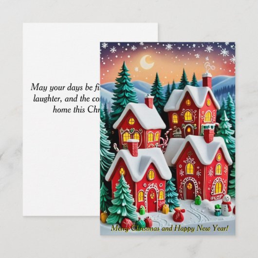 Candy Village Einladung (Vorne/Hinten)