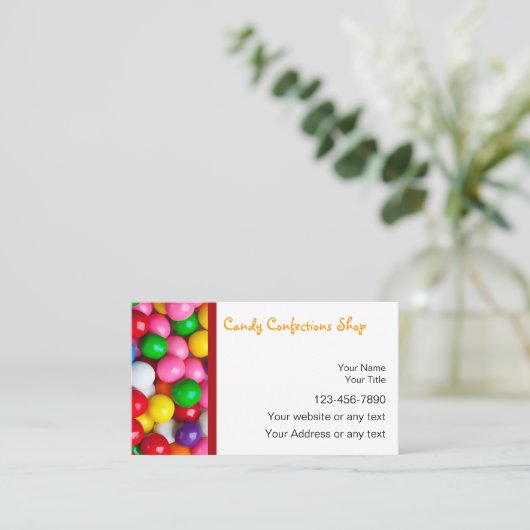 Candy-Visitenkarten Visitenkarte (Stehend Vorderseite)