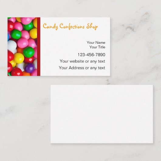 Candy-Visitenkarten Visitenkarte (Vorne/Hinten)