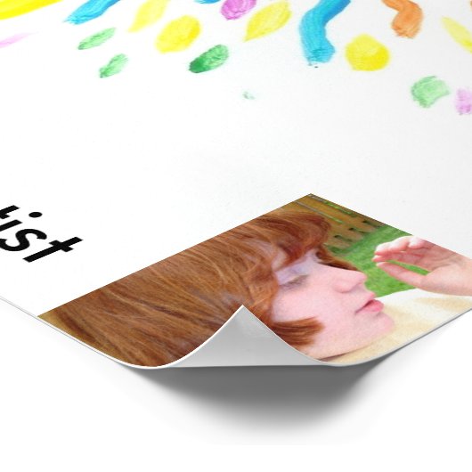 Candy Waters Autismus Künstlerisches Malplakat Poster (Ecke)