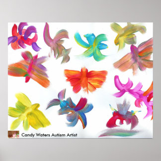 Candy Waters Autismus Künstlerisches Malplakat Poster