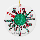 Candy Waters Autisst Artist Keramik Ornament (Hinten)