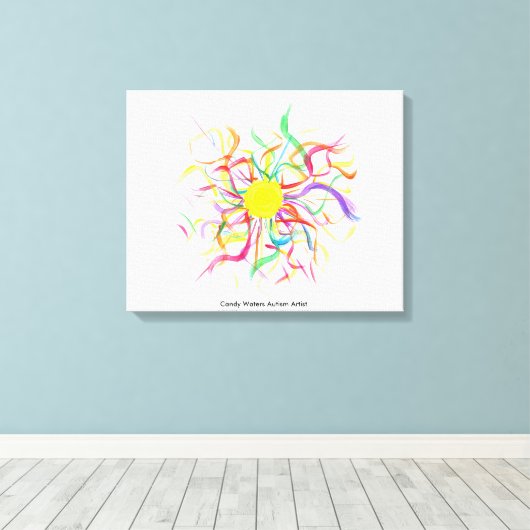 Candy Waters Autisst Artist Leinwanddruck (Insitu (Holzboden))