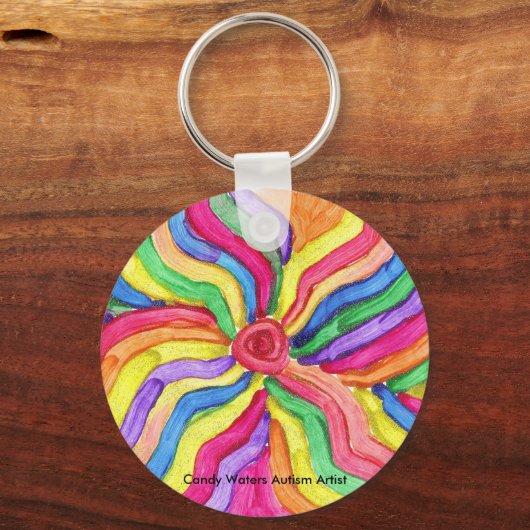 Candy Waters Autisst Artist Schlüsselanhänger (Vorderseite)
