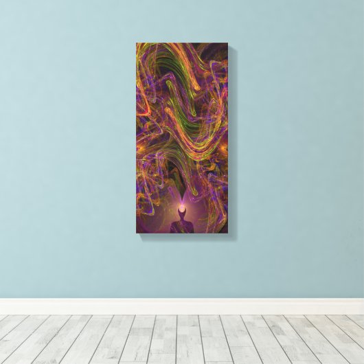 Candy Waters Autisst Künstler Stretched Canvas Pri Leinwanddruck (Insitu (Holzboden))