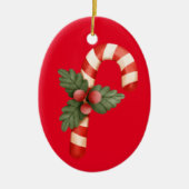 Candy Weihnachten Roter Schirm Keramik Ornament (Vorne)