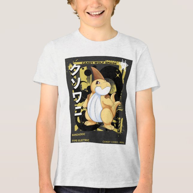 Candy Wolf Smash | Banzacroc Tri-Blend Shirt (Vorderseite)