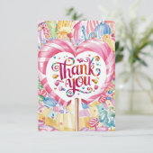 Candy Wonderland Candyland danke Karte (Stehend Vorderseite)