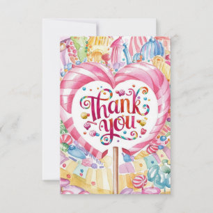 Candy Wonderland Candyland danke Karte